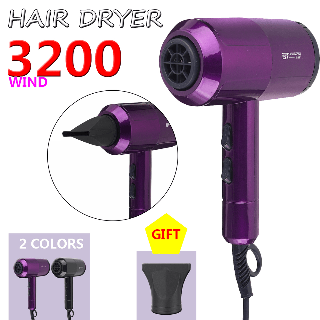 2000W 3200 Wind Power 220V DC Motor Hair Dryer Household Hair Dryer - Trendha