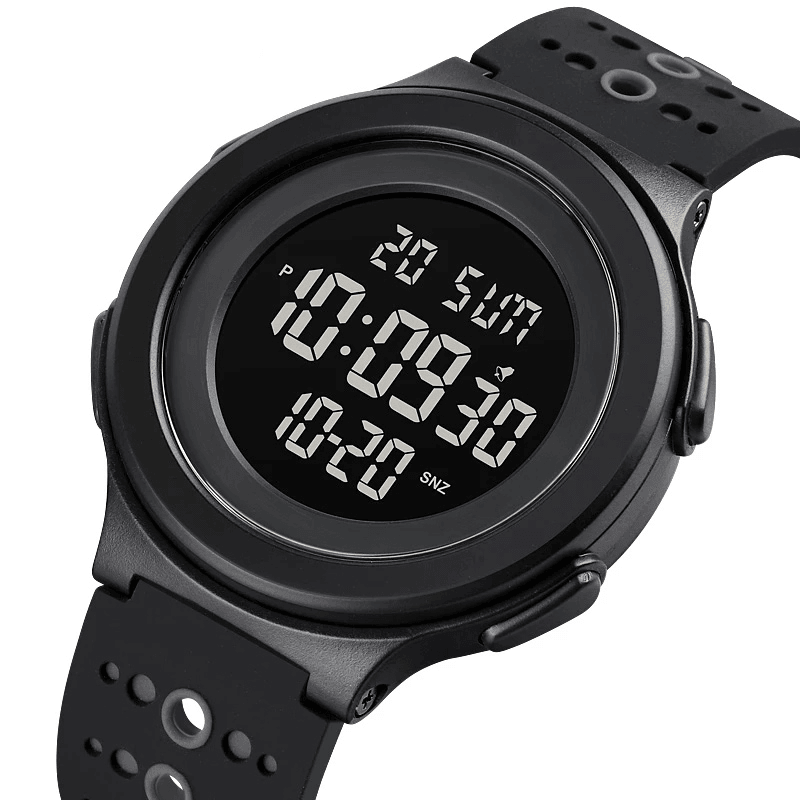 SKMEI 1733 Sports Casual 12/24 Hours Mode EL Luminous Display Stopwatch Alarm 5ATM Waterproof Men Digital Watch - Trendha