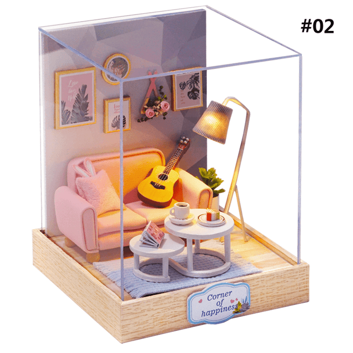 Cuteroom Corner of Happiness DIY Cabin Happiness One Pavilion Series Doll House with Dust Cover - Trendha