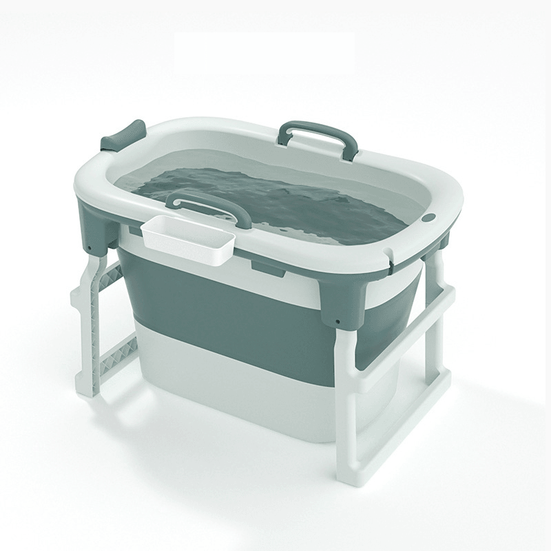 103X65X25.5Cm Heighten Folding Bathtub Bath Barrel Adult Basin Kid Swim Tub Spa Sauna Bathtub - Trendha