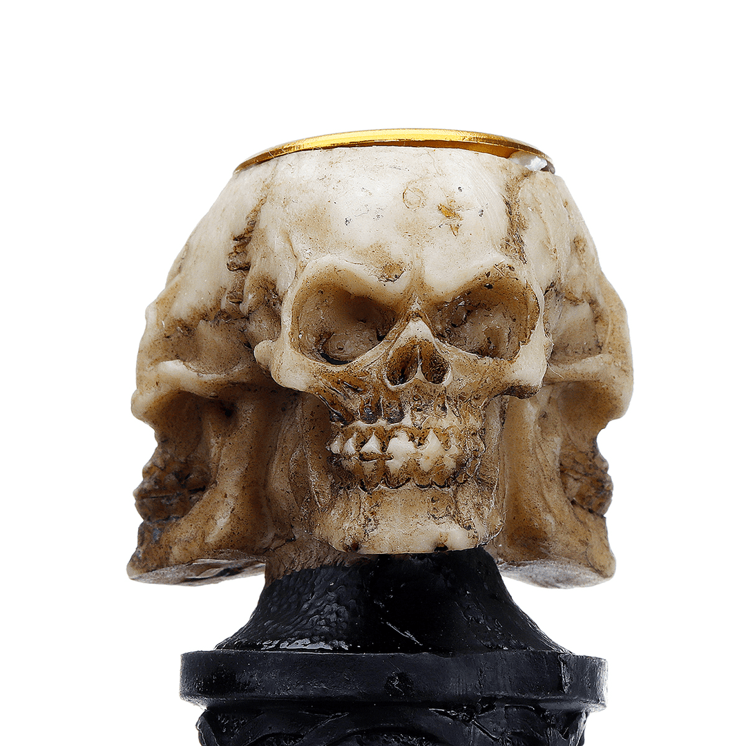 Resin Craft Statues Skull Candlestick Creative Figurines Sculpture Decorations - Trendha