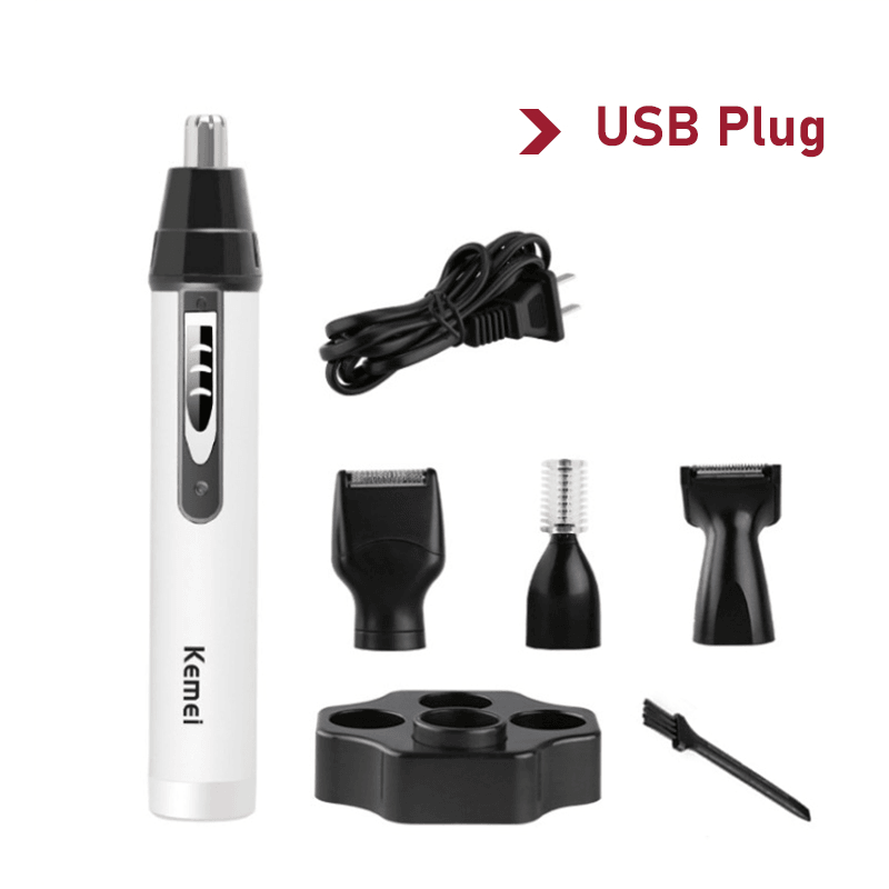 4 in 1 Multifunctional Electric Shaver Nose Hair Trimmer Washable Hair Removal Grooming Kit - Trendha