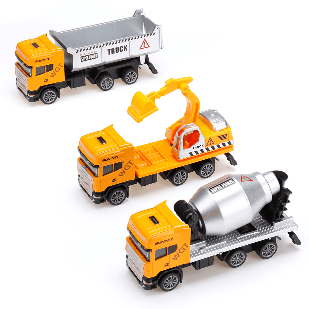 1:64 3Pcs Multi-Style Alloy Diecast Pull Back Moveable Car Model Toy for Kids Beach Garden Backyard Play Gift - Trendha