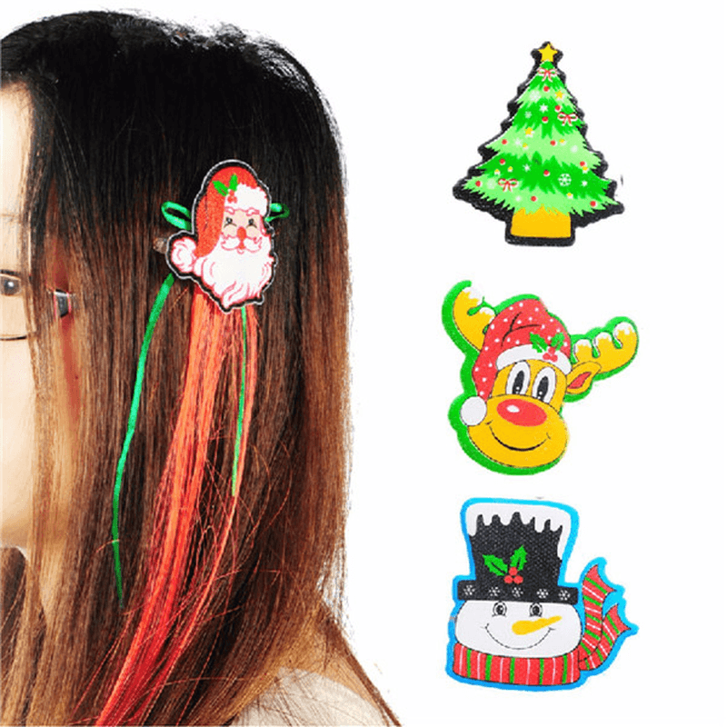 Cute Santa Christmas Xmas Hair Clip Party Accessories Decoration 4 Styles - Trendha