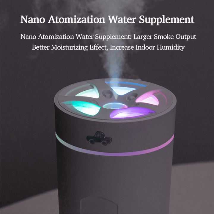 300Ml Air Humidifier Aroma Diffuser Nano Atomization with Color Light 800Mah Battery Life USB Charging for Home Office Car - Trendha