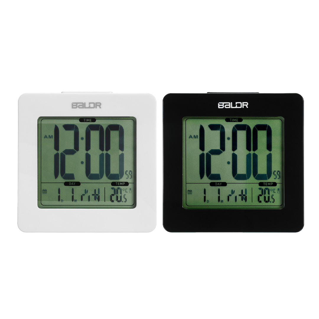 Baldr Digital Alarm Clock Thermometer LCD Backlight Calendar Indoor Temperature Meter Watch Desk Snooze Timer Kids Table Clock - Trendha