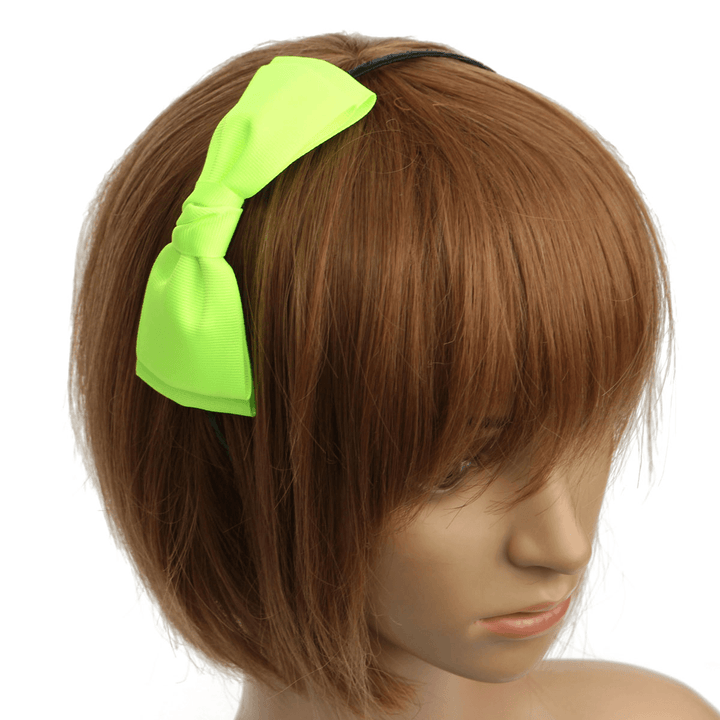 Woman Cute Butterfly Satin Bow Headbrand Hair Accessories Tool - Trendha