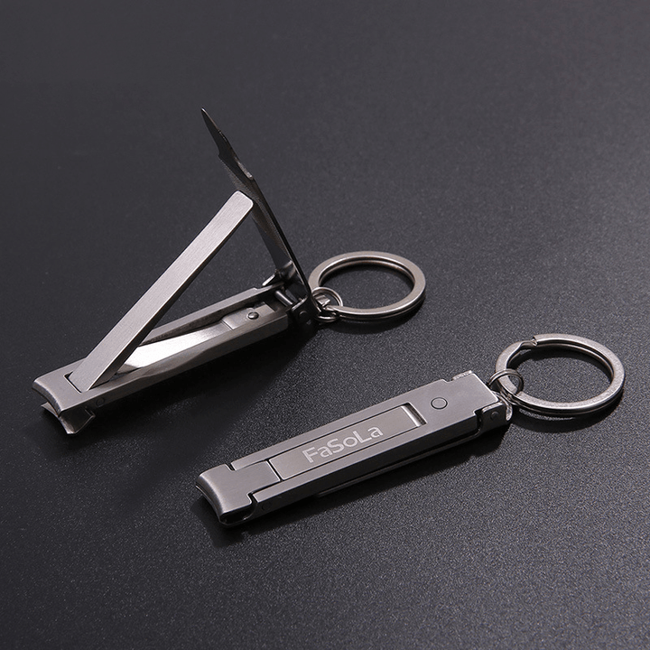 Fasola Folding Nail Clipper Scissors Household Portable Nail Clippers Stainless Steel Nail Clippers Toenails Nail Clipper - Trendha