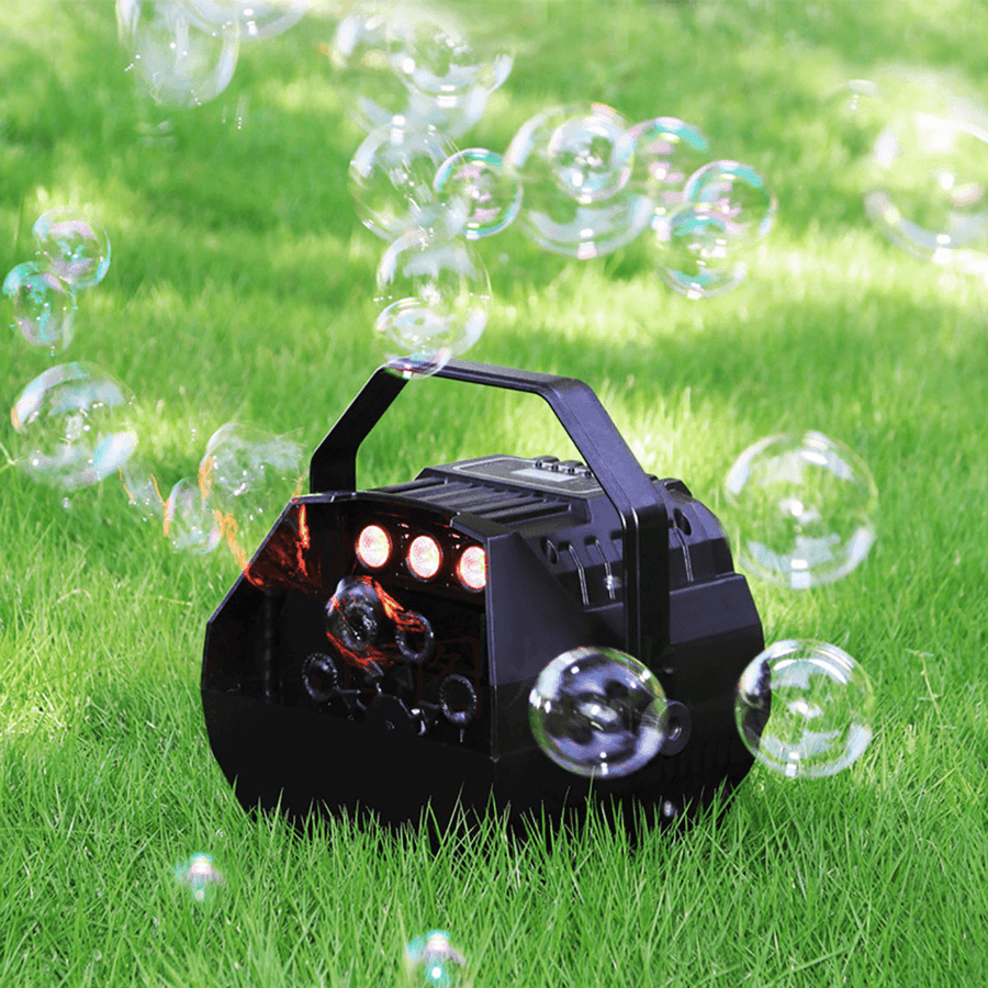 Mini Bubble Blower Stage LED Lamp Romantic Wireless Automatic Bubble Machine Great for Wedding Birthday Parties - Trendha