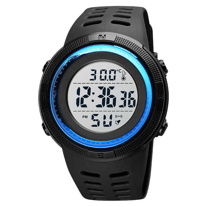 SKMEI 1681 Body Ambient Temperature Monitor Date Week Luminous Display Chronograph Waterproof Fashion Universal Digital Watch - Trendha