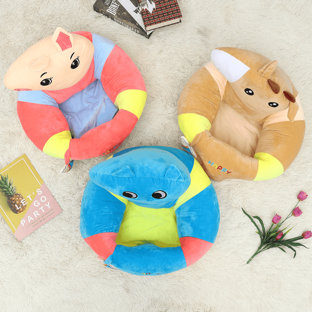 Multi-Style Kids Baby Support Seats Sit up Soft Chair Sofa Cartoon Animal Kids Learning to Sit Plush Pillow Toy - Trendha