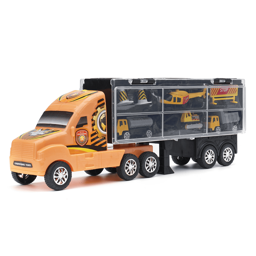Alloy Trailer Container Car Storage Box Diecast Car Model Set Toy for Children'S Gift - Trendha