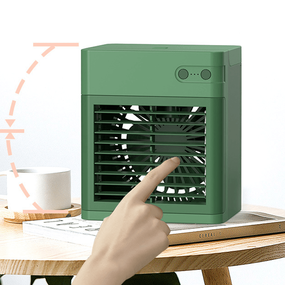 Mini Air Conditioner Fan 400Ml Water Tank USB Fan Cooler Humidifier Colorful Night Light Camping Travel Bedroom - Trendha