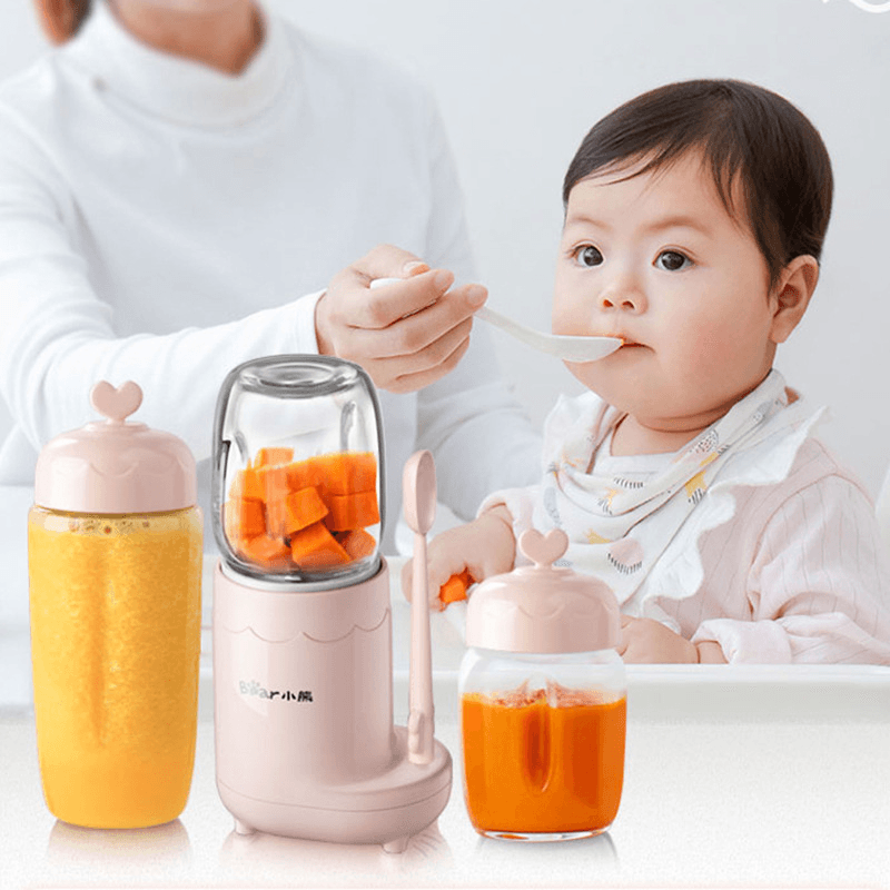 Bear LLJ-C04J1 200W 220V Portable Multi-Functional Baby Food Blender Juicer Machine Meat Grinder with 3 Cups - Trendha