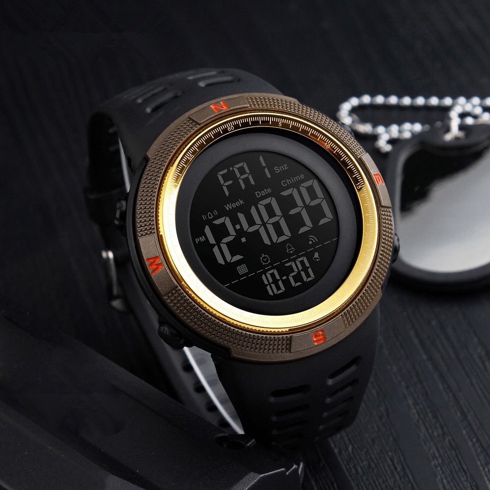SKMEI 1251 Countdown Double Time Digital Watch Men Chronograph Electronic Sport Watch - Trendha