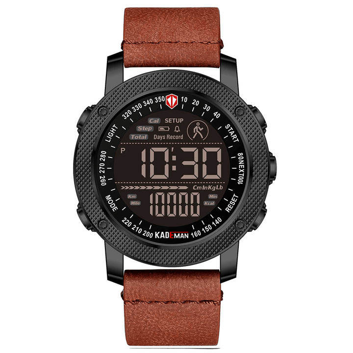 KADEMAN K6121 Waterproof Outdoor Digital Watches Chronograph Step Counter Men Watch - Trendha