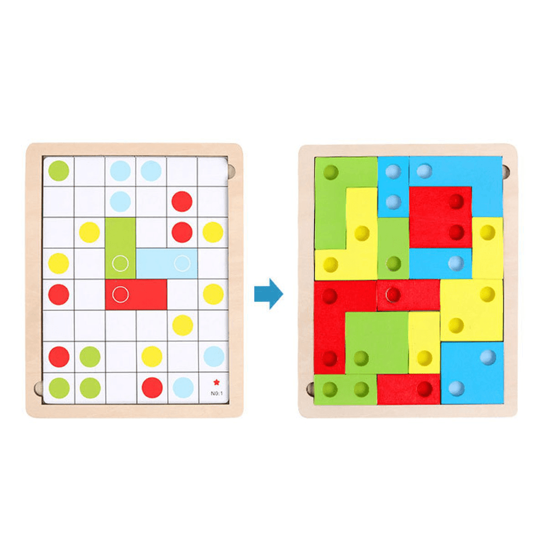 Tetris Brain 3D Puzzle Blocks Early Educational Intelligence Development Toys for Children'S Gift - Trendha