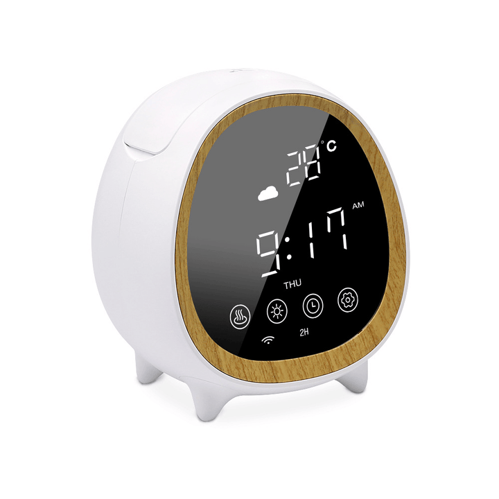 WIFI Smart Air Humidifier 200Ml Ultrasonic Aroma Digital Time Weather Aromatherapy Atomizer Work with Alexa and Google Home - Trendha