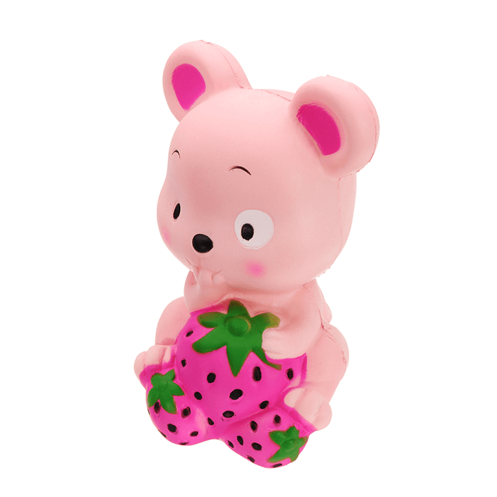 Squishy Strawberry Rat 13CM Slow Rising Soft Toy Stress Relief Gift Collection with Packing - Trendha