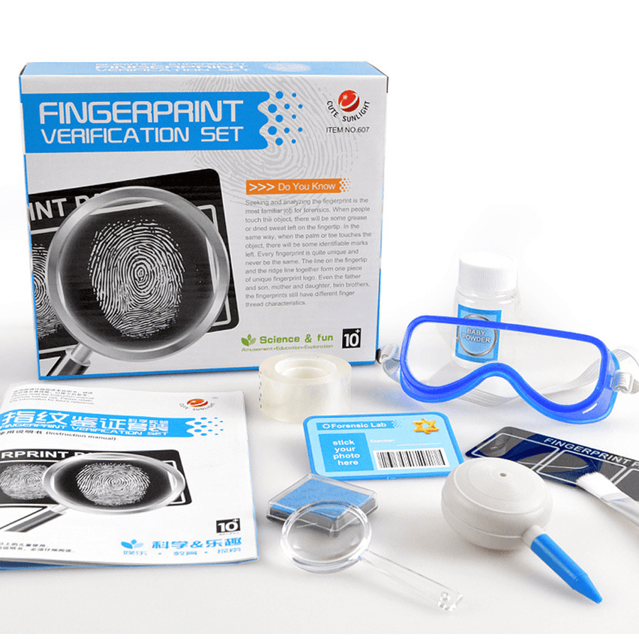 Children'S DIY Forensic Science Experiment Fingerprint Verification Educational Set Indoor Toys - Trendha