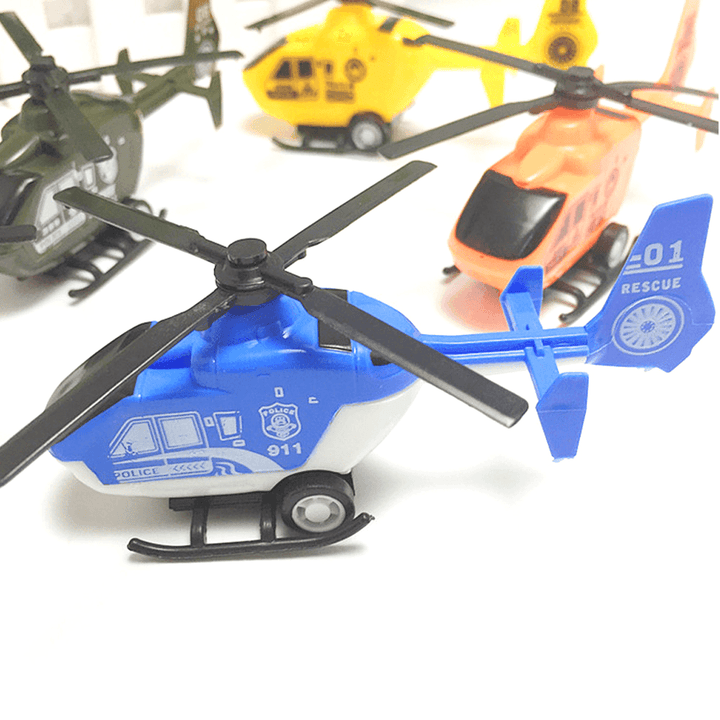 Simulation Mini Pullback Plastic Helicopter Decoration Diecast Model Toys - Trendha