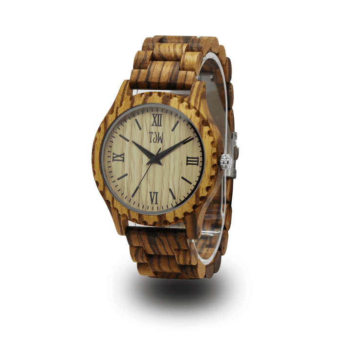 Fashion Wooden Watch Simple Dial Men Fashion Watch Quartz Watch - Trendha
