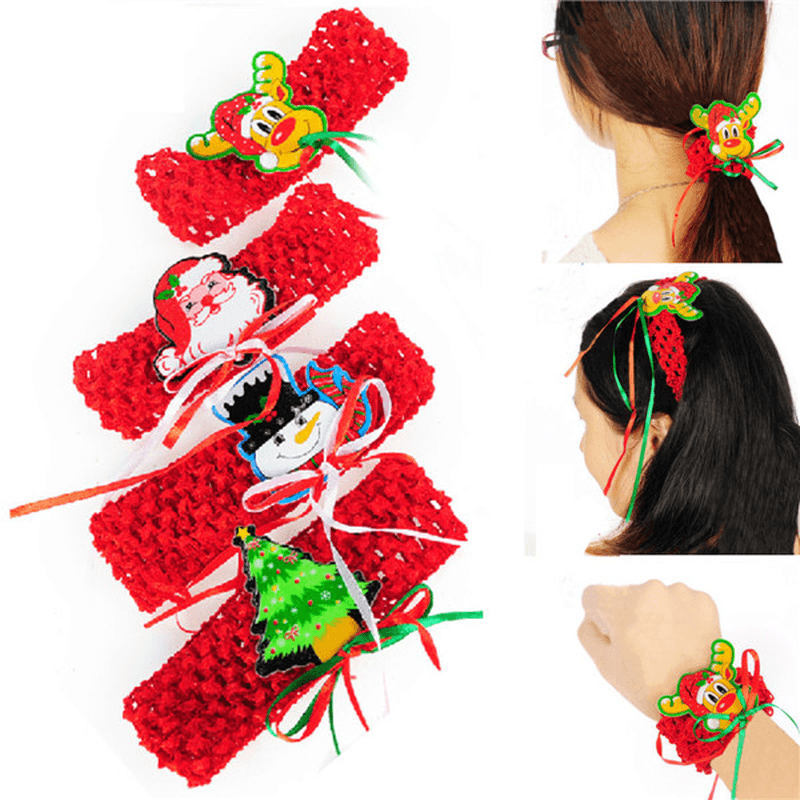 Cute Women Christmas Elastic Headbrands Xmas Hair Accessories Party Decoration - Trendha