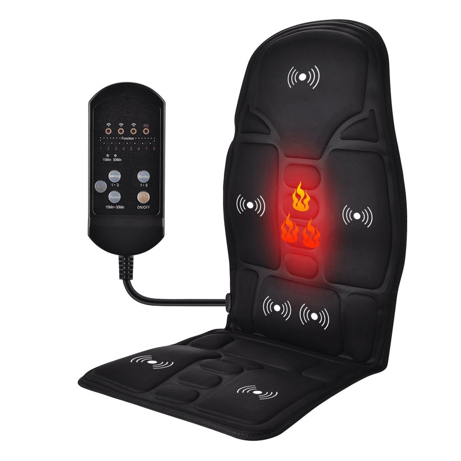 Electric Back Massage Cushion 8 Modes 3 Strength Vibration Massager Release Stress Chair Cushion - Trendha