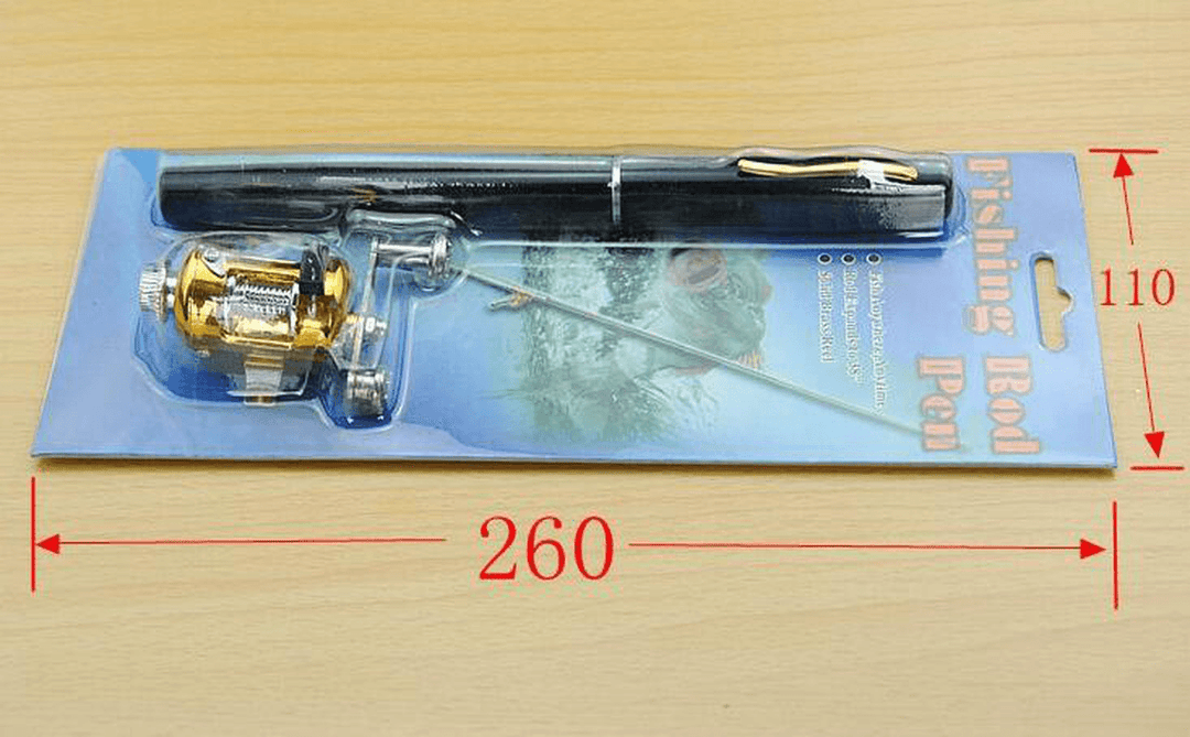 Genuine Mini Ice Fishing Pen Pole Fishing Rod Fishing Rod with Drum Set, Small Sea Pole Portable Fishing Rod. - Trendha