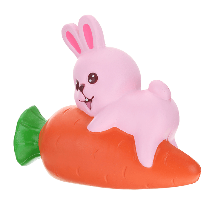 Yunxin Squishy Rabbit Bunny Holding Carrot 13Cm Slow Rising with Packaging Collection Gift Decor Toy - Trendha