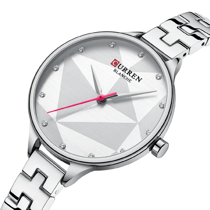 CURREN 9047 Elegant Design Ladies Wrist Watch Crystal Full Steel Quartz Watch - Trendha