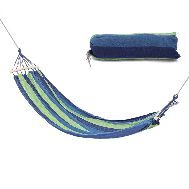 STRDC001 Ultralight Camping Hammock with Storage Bag Portable Rainbow Canvas Outdoor Activities Swing - Trendha