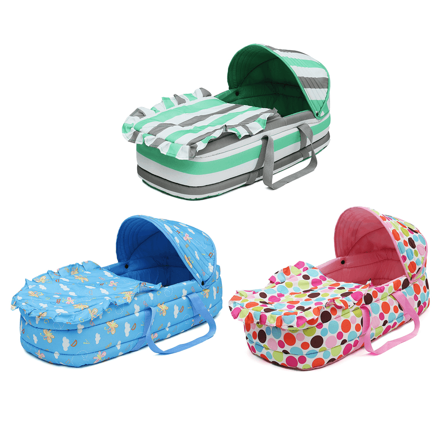 Portable Newborn Baby Infant Moses Basket Bed Baby Cradle Bassinet Travel Comfortable - Trendha