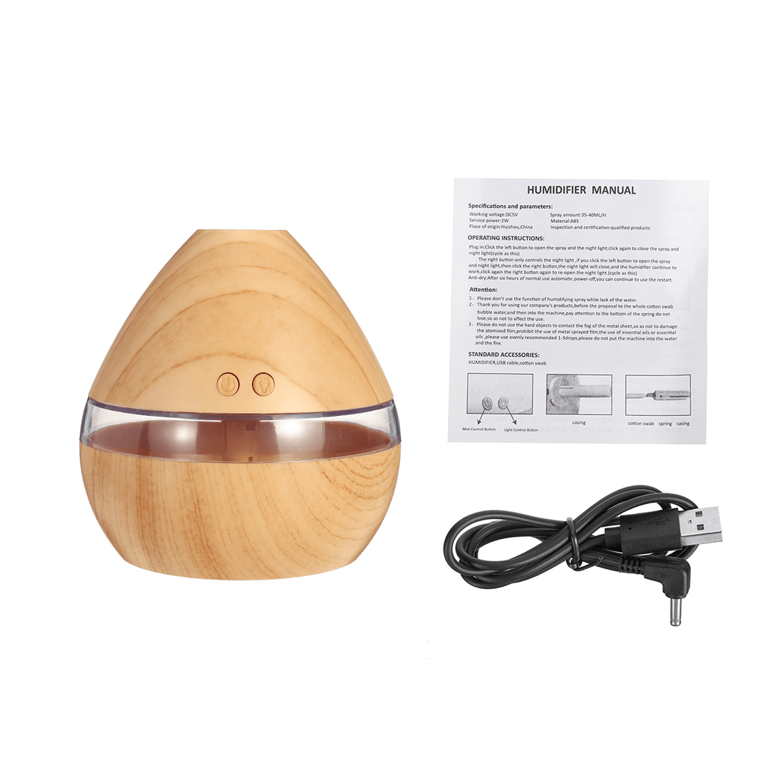 USB LED Aroma Ultrasonic Humidifier 300ML Summer Aromatherapy Essential Oil Air Diffuser Gift - Trendha