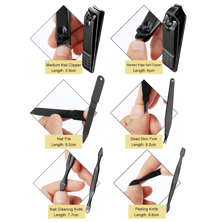 Portable Nail Clipper Manicure Pedicure Set Earpick Pedicure Kit - Trendha