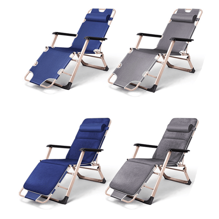 Folding Reclining Chair Dual Purpose as Beds Expand with Foot Pad for Beach - Trendha