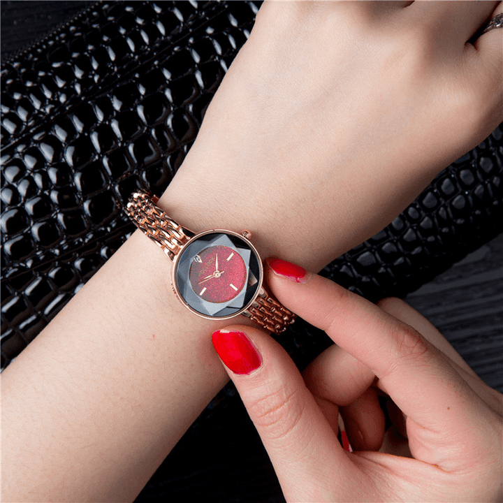 Full Diamond Starry Sky Rose Gold Tassel Strap Fashion Women Quartz Watch - Trendha