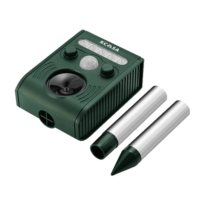 KC-JK369 Garden Ultrasonic PIR Sensor Solar Animal Dispeller Strong Flashlight Dog Repeller - Trendha