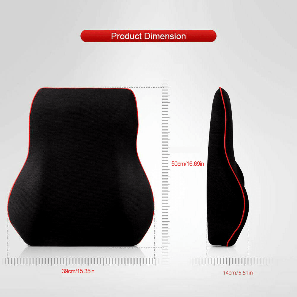 Ergonomic Design Memory Foam Lumbar Support Cushion Back Chair Pillow for Home Office Car Seat - Trendha