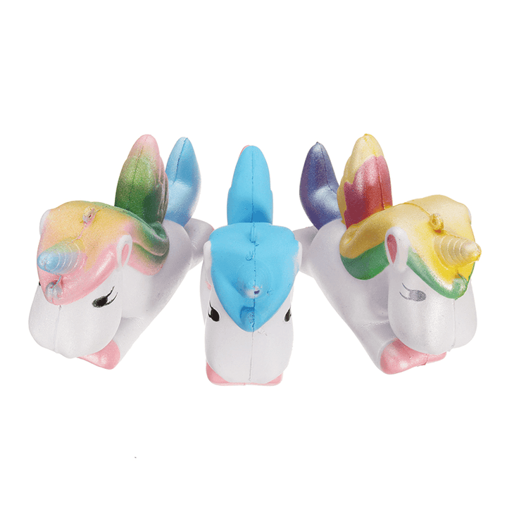 Squishy Unicorn Horse 13Cm Multicolor Soft Slow Rising Cute Kawaii Collection Gift Decor Toy - Trendha