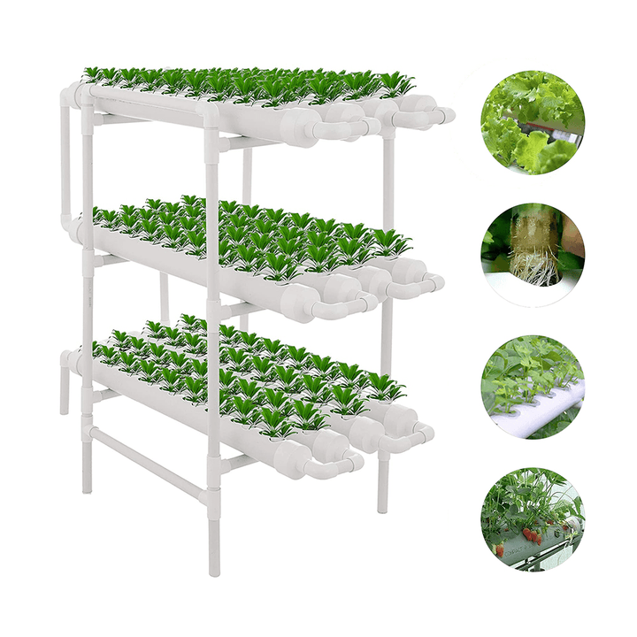 110-220V 3 Layers Hydroponic Site Grow Kit 12 Pipes 108 Plant Sites Hydroponic Growing System Water Culture Garden Plant System for Garden Tool - Trendha