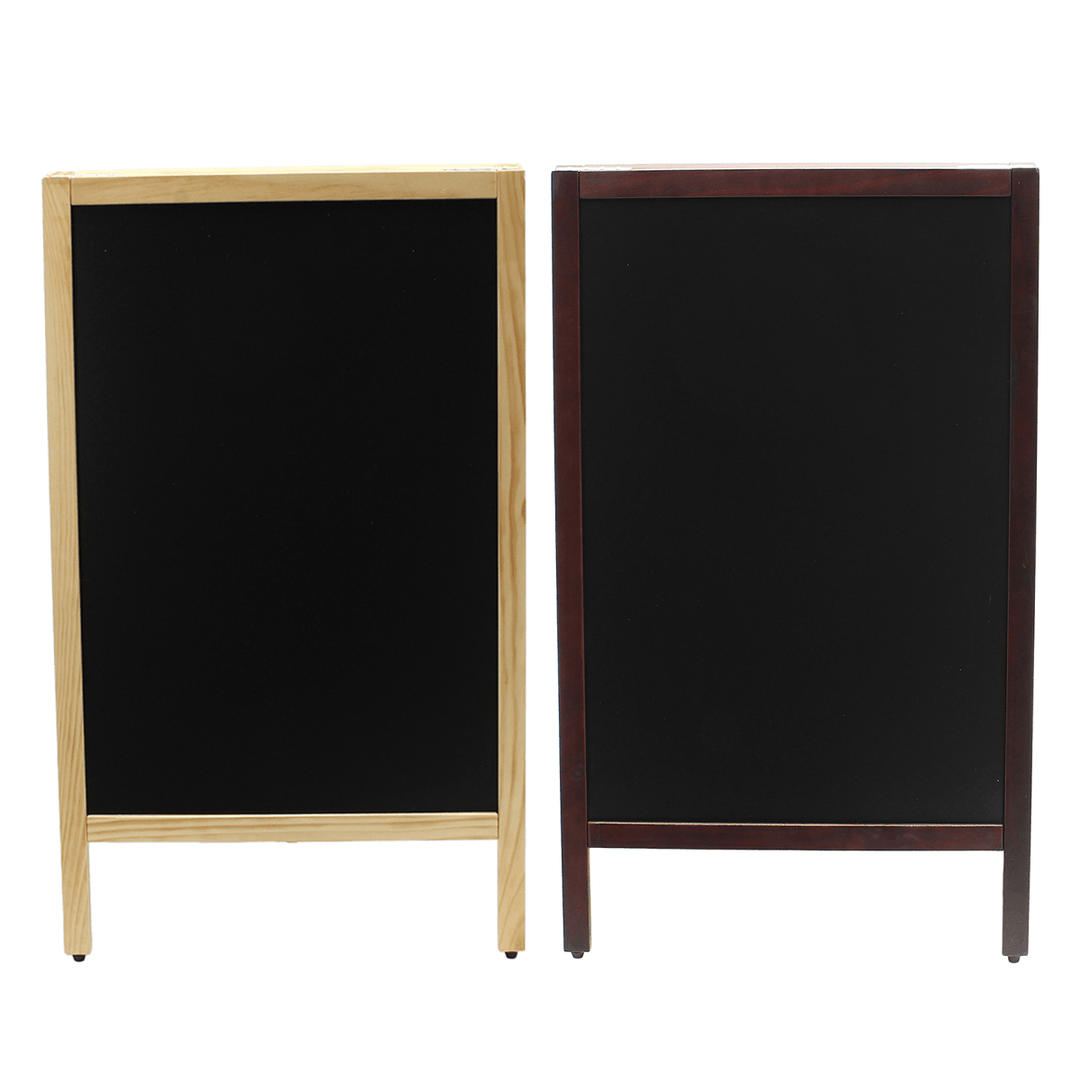 24X39 Inch Double-Sided Foldable Pinewood Frame Chalkboard Wedding Shop Sign Memo Message Menu Board - Trendha