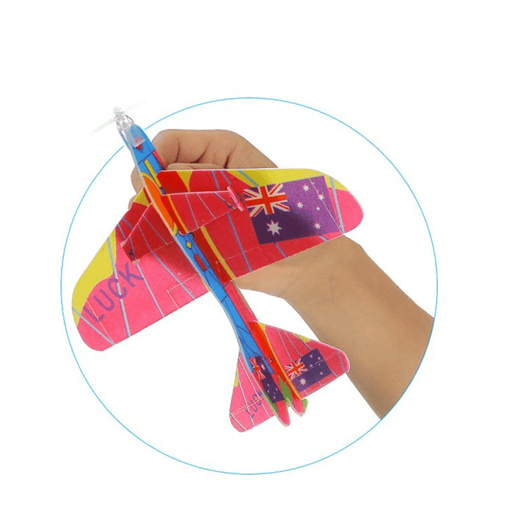 1Pc Flying PU Glider Plane Toy Gift Birthday Christmas Party Bag Filler 20.5Cm Randon Color - Trendha