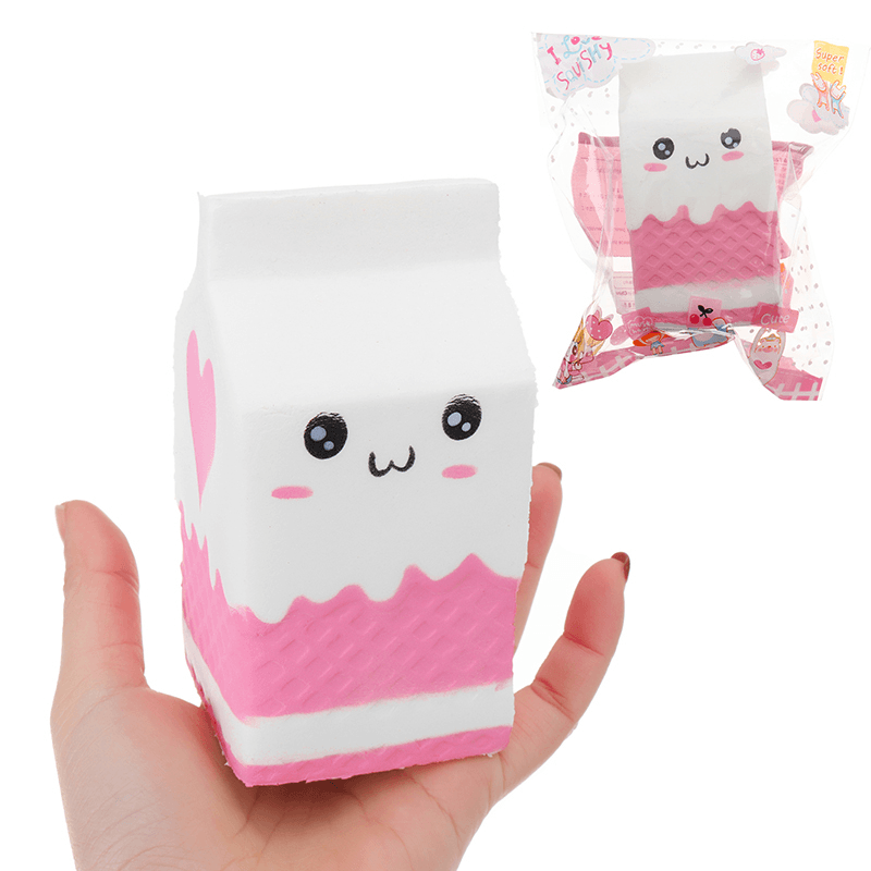 Squishy Jumbo Pink Milk Bottle Box 11Cm Slow Rising Soft Collection Gift Decor Toy - Trendha