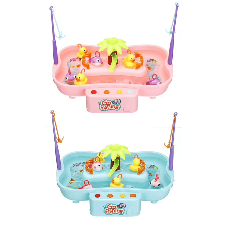 Electric Water Cycle Fishing Platform Game Interactive Educational Toy with Sound Lighting Effect for Kids Gift - Trendha