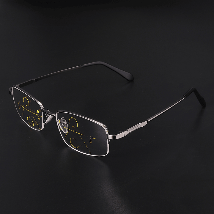 Customized Intelligent Reading Glasses Progressive Multifocal Lens Presbyopia Memory Alloy Frame - Trendha