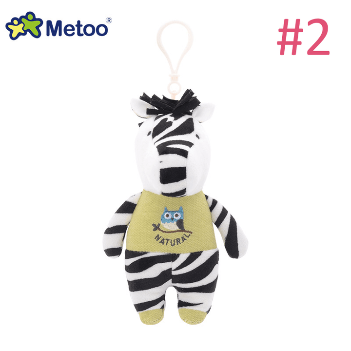 Metoo Horse Zebra Lamb Plush Doll Backpack Strap Accessories Key Chain Creative Gift - Trendha