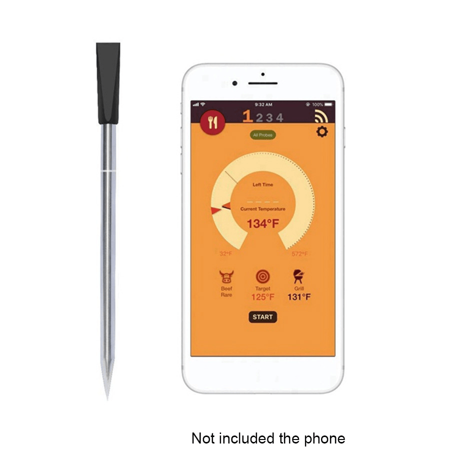 Digital Probe Meat Thermometer Kitchen Wireless Cooking Bbq Food Thermometer Bluetooth Oven Grill Thermometer Probe Barbecue - Trendha