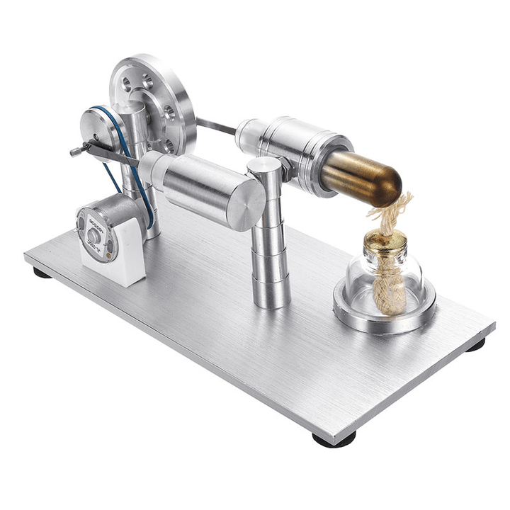 Metal Stirling Engine Model External Combustion with Light Bulb Developmental Toy - Trendha