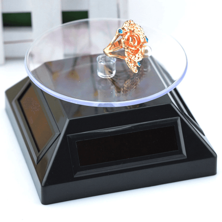 Solar Showcase 360° Turntable Rotation Display Stand for Displaying Jewelry Watch Ring Phone - Trendha